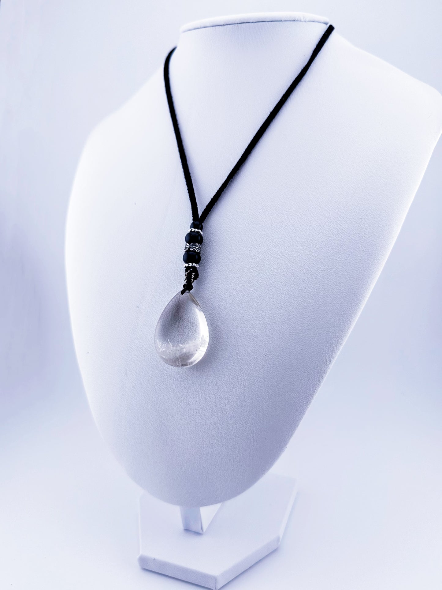 【珍品限定】天然白幽灵水滴吊坠项链-晨渺