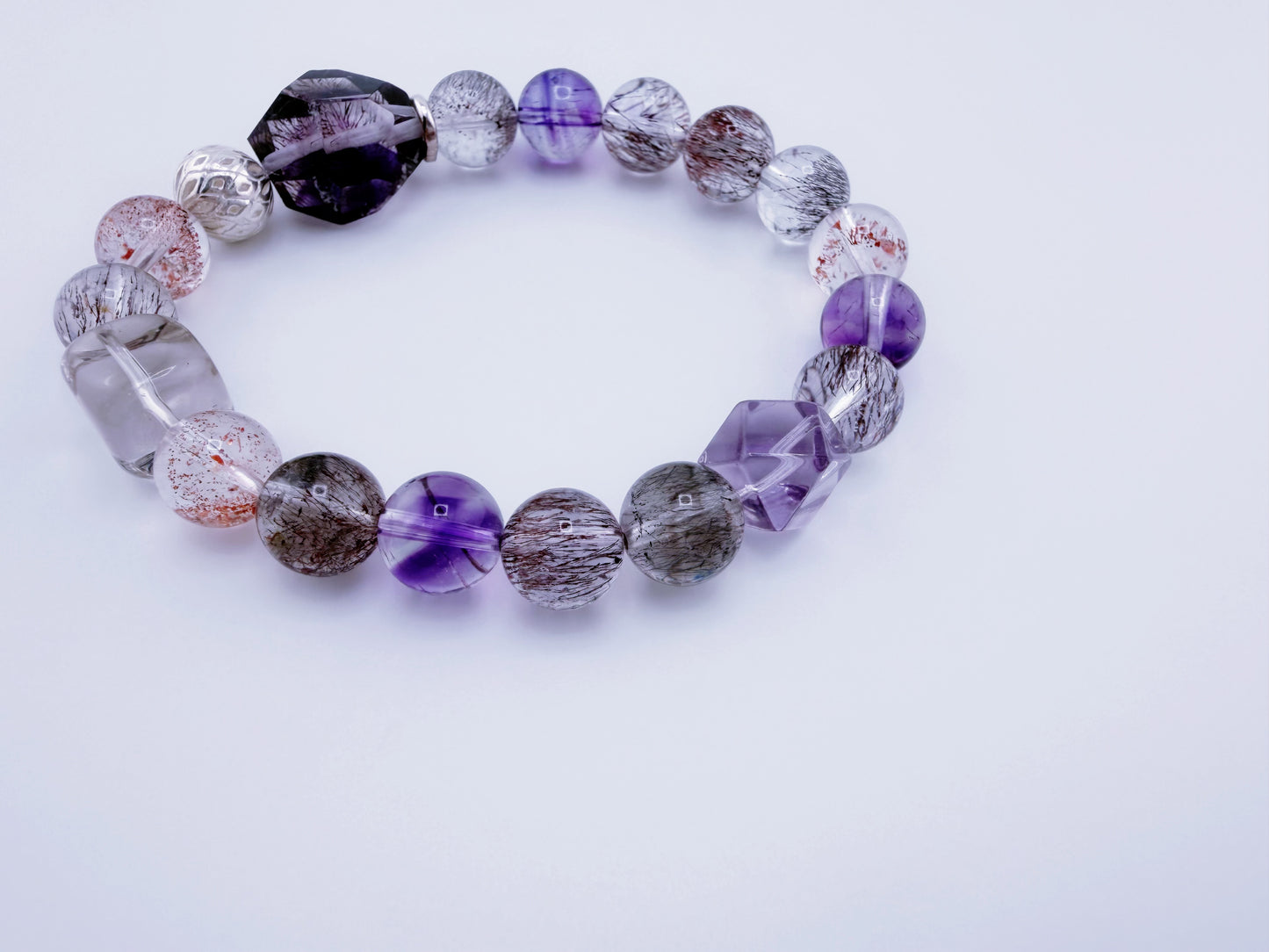 【NEW2026】【珍品限定】天然礦物超七星運水晶手鍊