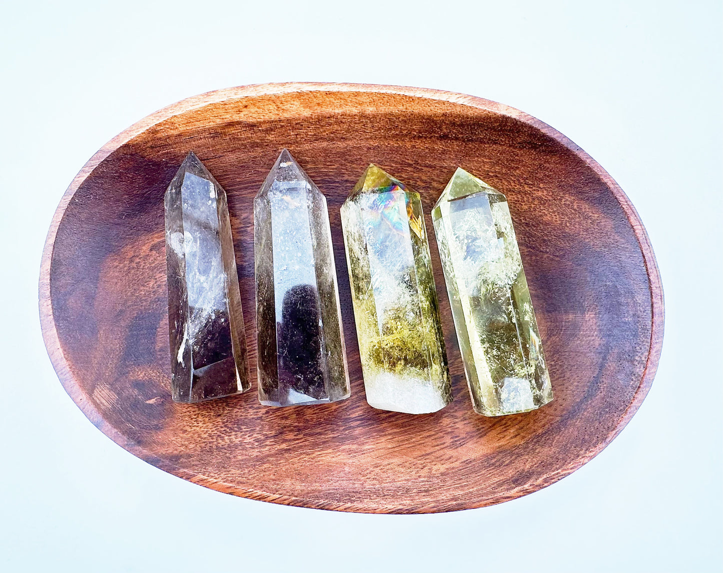 【新春特別商品】天然高頻茶晶黃晶柱療癒套裝