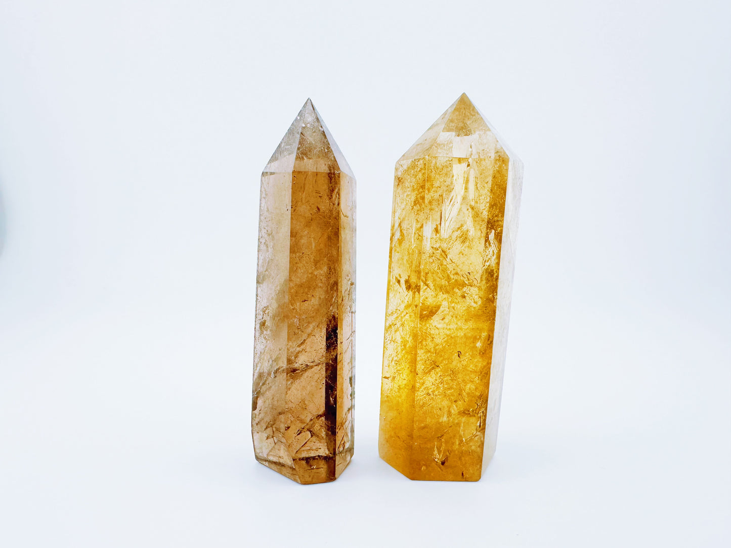 【新春特別商品】天然高頻茶晶黃晶柱療癒套裝