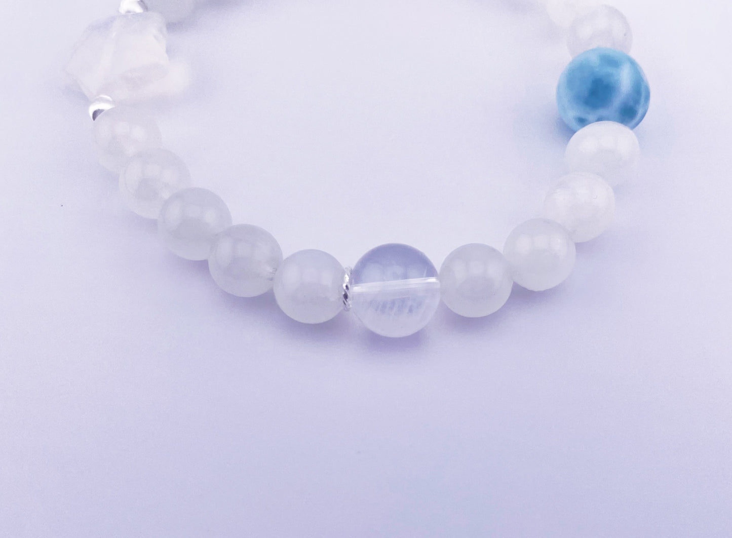 【夏季新品】白月光海紋石星星療癒手鍊