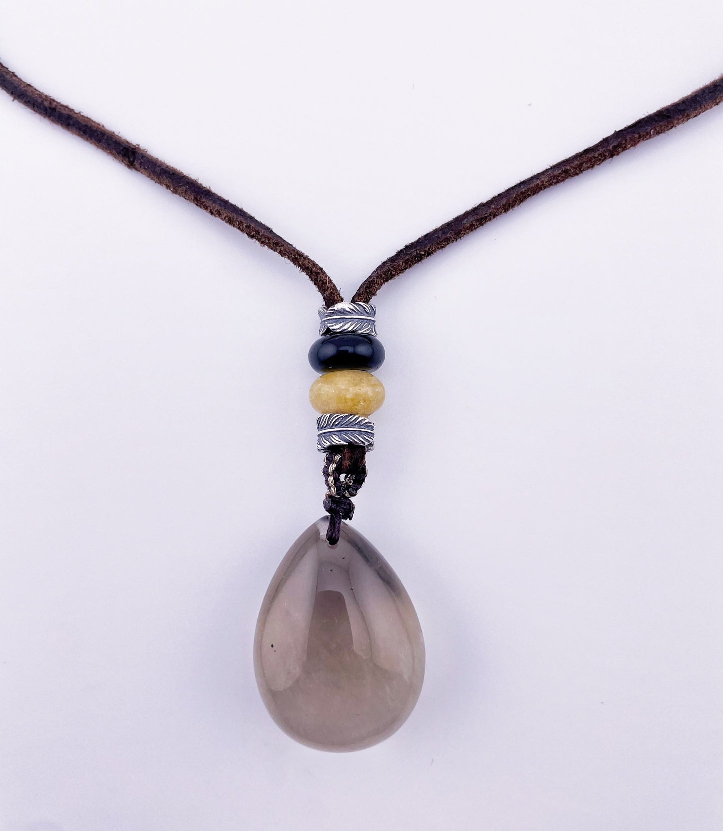 【珍品限定】茶水晶水滴吊坠项链