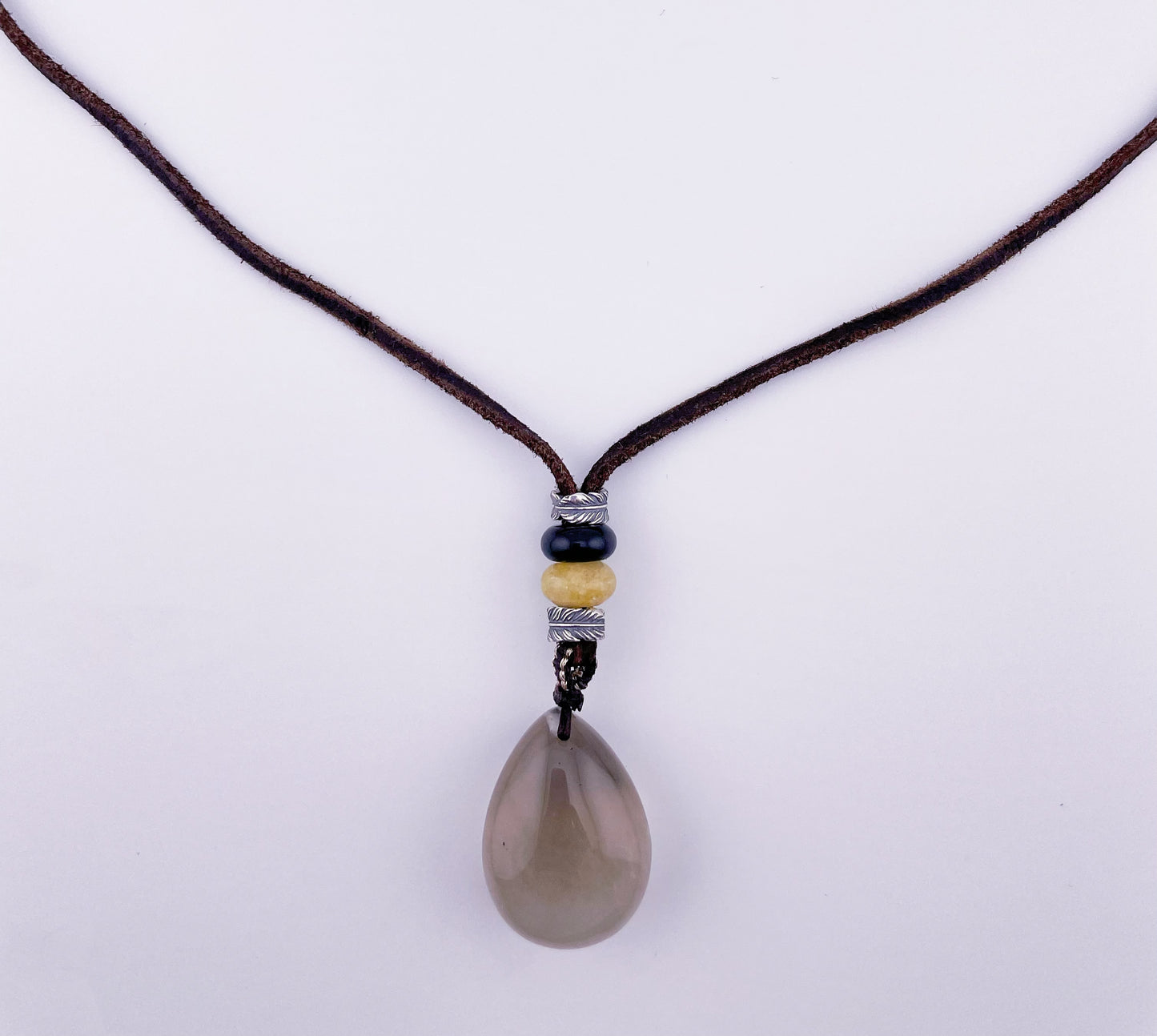 【珍品限定】茶水晶水滴吊坠项链