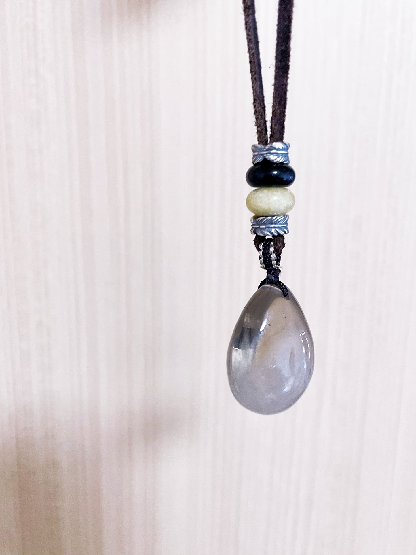 【珍品限定】茶水晶水滴吊坠项链