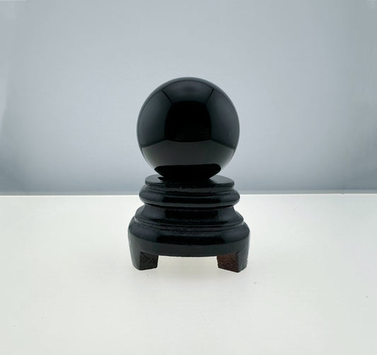 【品質優選】天然黑曜石水晶球 約5cm