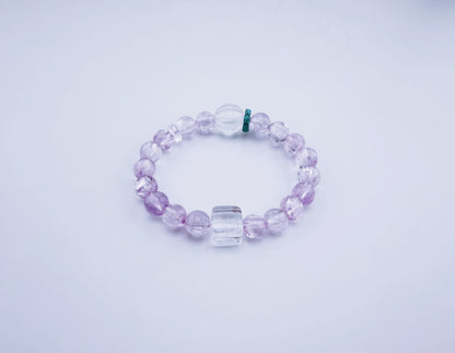 【NEW2026】冰種拉絲透體紫鋰輝星運手鍊