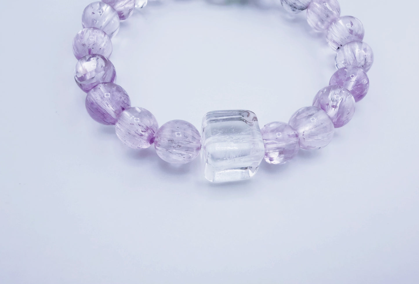 【NEW2026】冰種拉絲透體紫鋰輝星運手鍊