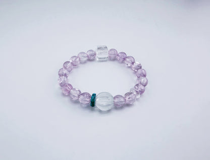 【NEW2026】冰種拉絲透體紫鋰輝星運手鍊