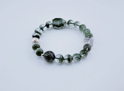 【NEW2026】【珍品限定】綠幽靈髮晶聚寶盆手鍊