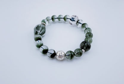 【NEW2026】【珍品限定】綠幽靈髮晶聚寶盆手鍊