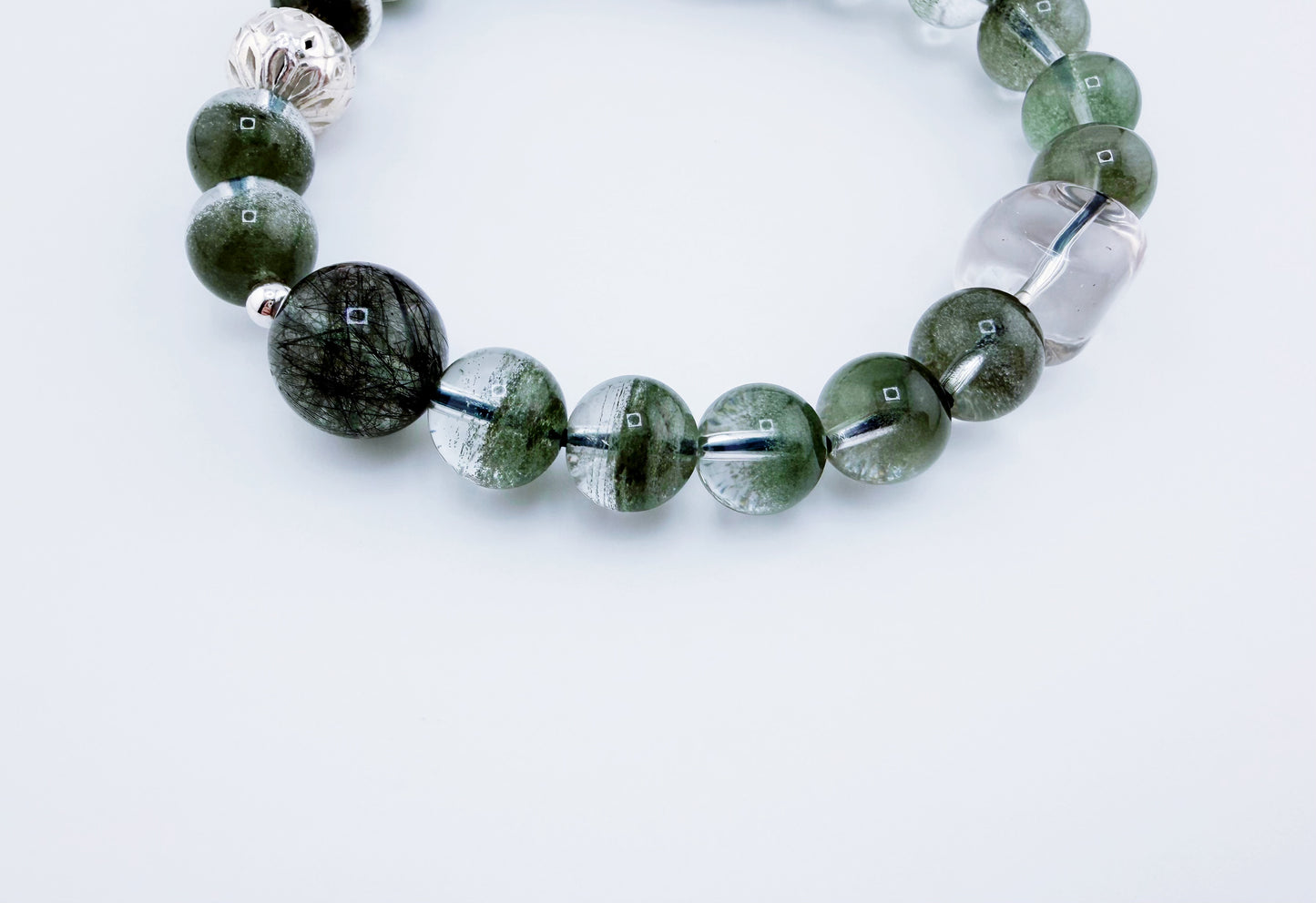 【NEW2026】【珍品限定】綠幽靈髮晶聚寶盆手鍊