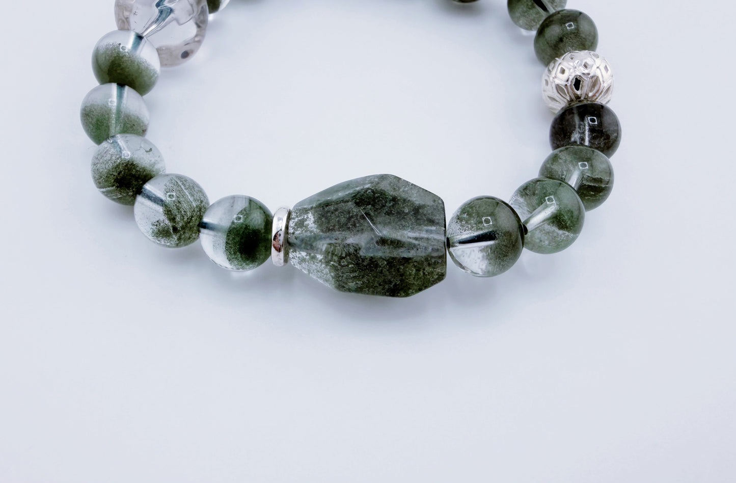 【NEW2026】【珍品限定】綠幽靈髮晶聚寶盆手鍊