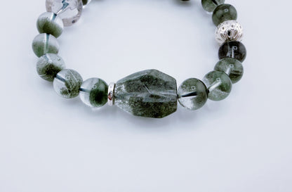 【NEW2026】【珍品限定】綠幽靈髮晶聚寶盆手鍊