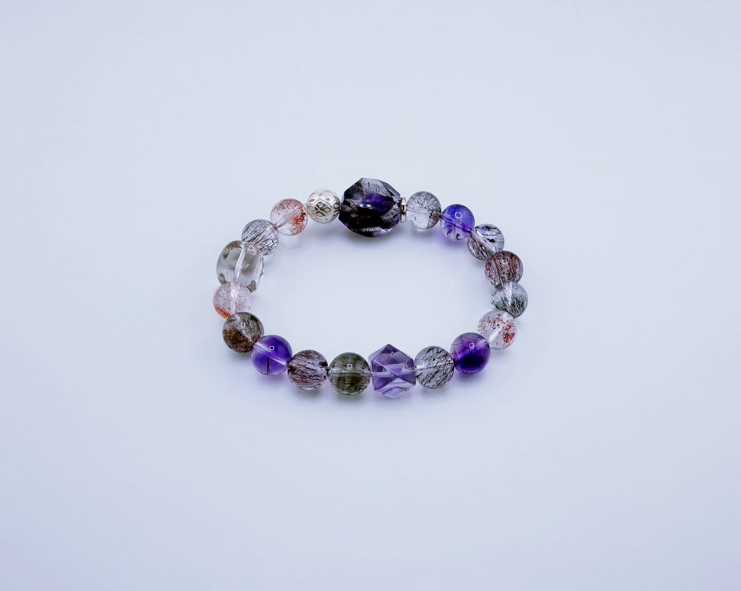 【NEW2026】【珍品限定】天然礦物超七星運水晶手鍊