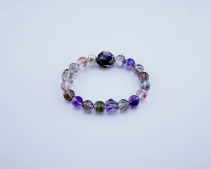 【NEW2026】【珍品限定】天然礦物超七星運水晶手鍊