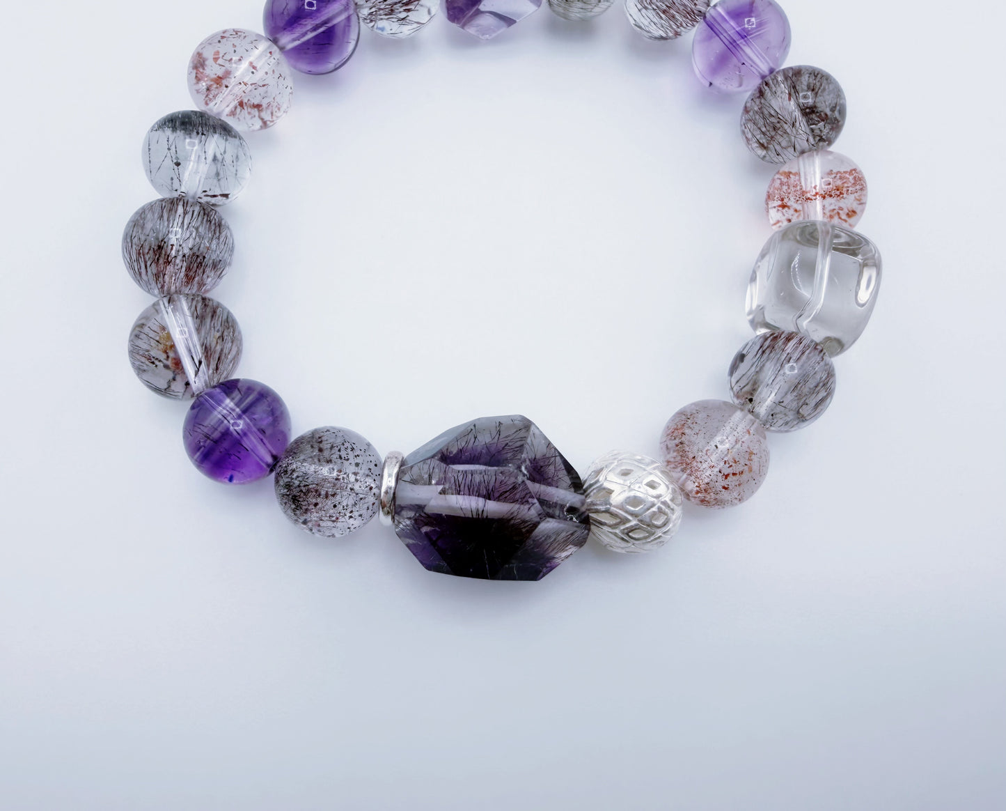 【NEW2026】【珍品限定】天然礦物超七星運水晶手鍊