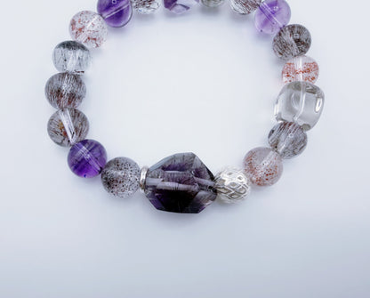 【NEW2026】【珍品限定】天然礦物超七星運水晶手鍊