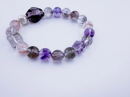 【NEW2026】【珍品限定】天然礦物超七星運水晶手鍊