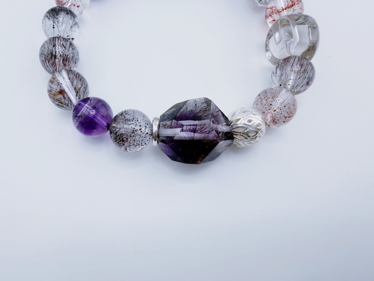 【NEW2026】【珍品限定】天然礦物超七星運水晶手鍊