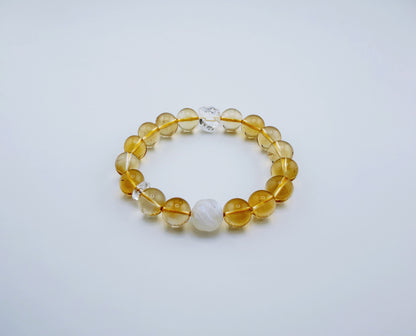 【NEW2026】【珍品】天然黃水晶星運手鍊