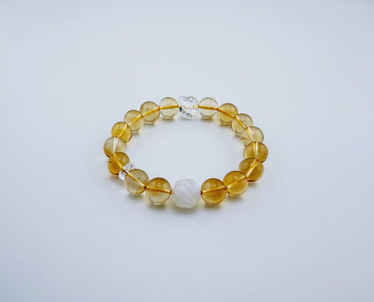 【NEW2026】【珍品】天然黃水晶星運手鍊