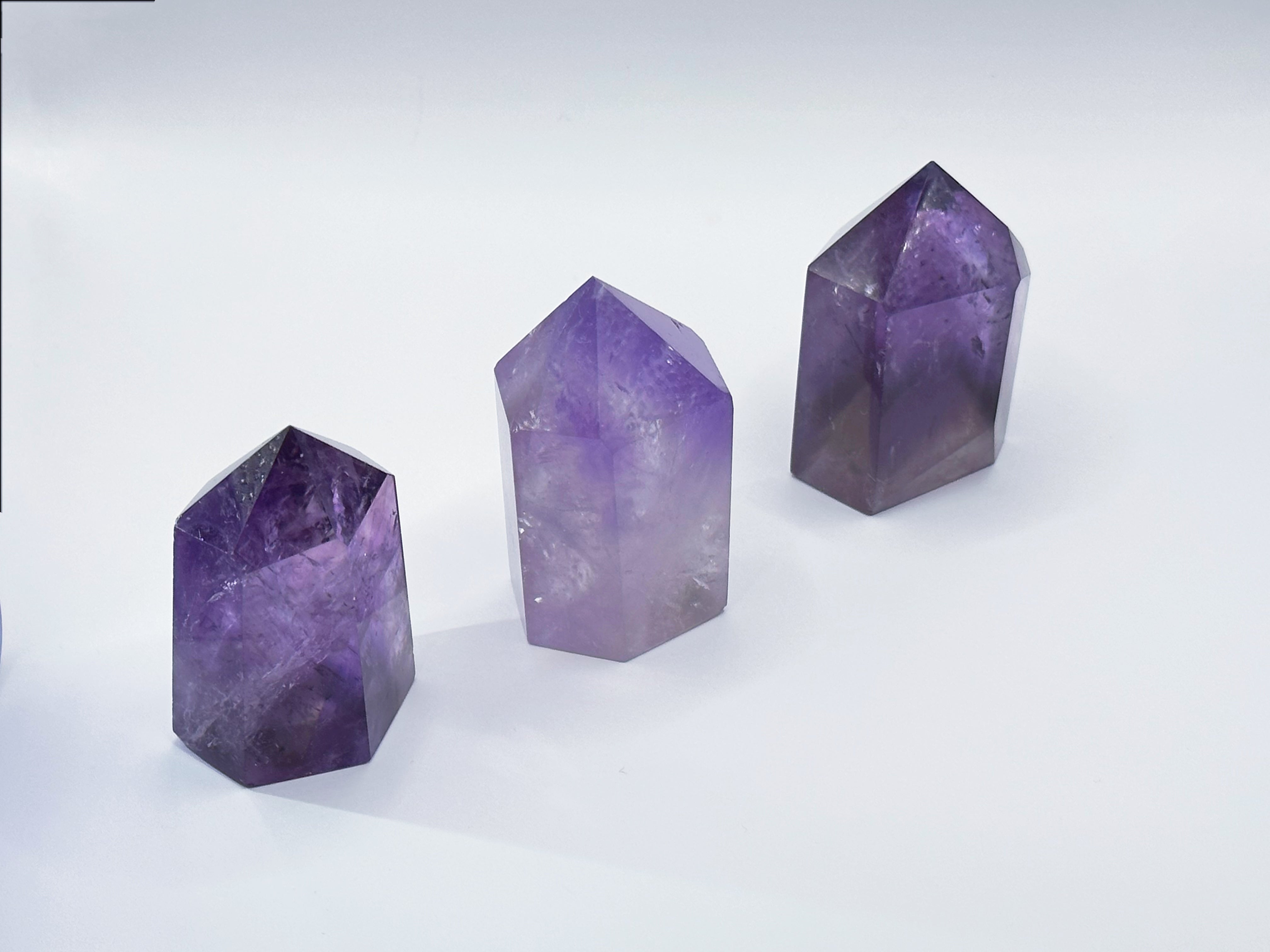 天然紫水晶柱精品通透