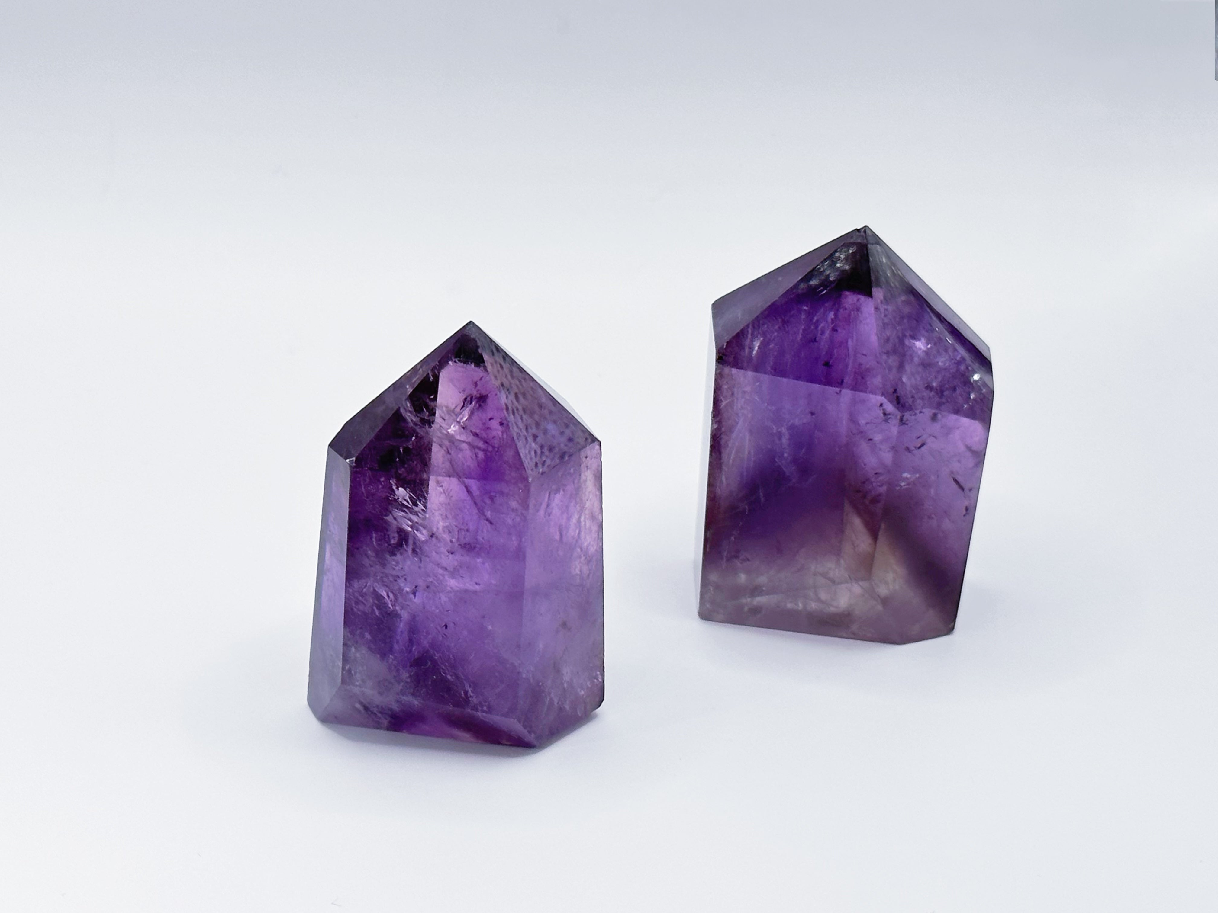 天然紫水晶柱精品通透