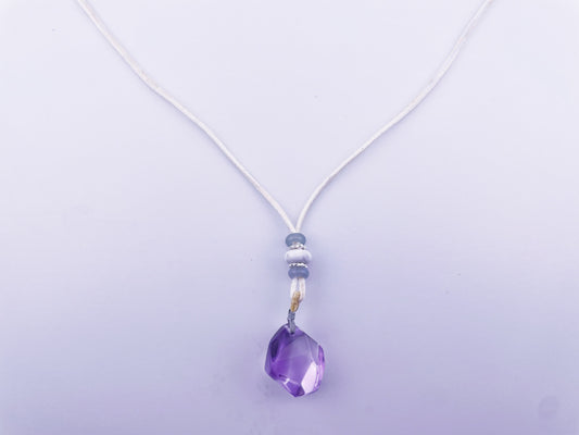 【New】【珍品限定】天然淡紫水晶隨形吊墜項鍊